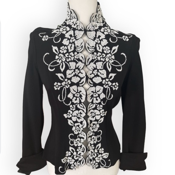 Tadashi Shoji Jackets & Blazers - Tadashi Beaded Black Formal Jacket Size M